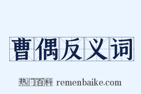 曹偶反义词是什么意思的图片